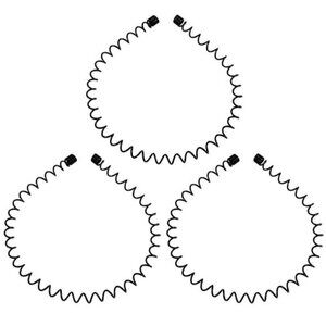 ⚡Men I-New 3pcs Metal Fashion Unisex Wavy Outdoor Sport Simple Elastic Headbands